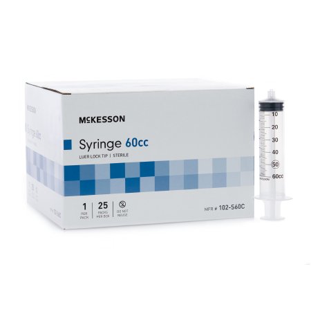 Syringe, luer lock, 60 mL