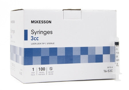 Syringe, luer lock, 3 mL